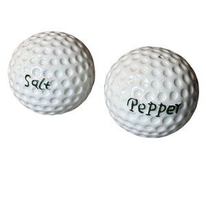 Golf Ball Ceramic Salt & Pepper Shaker Set